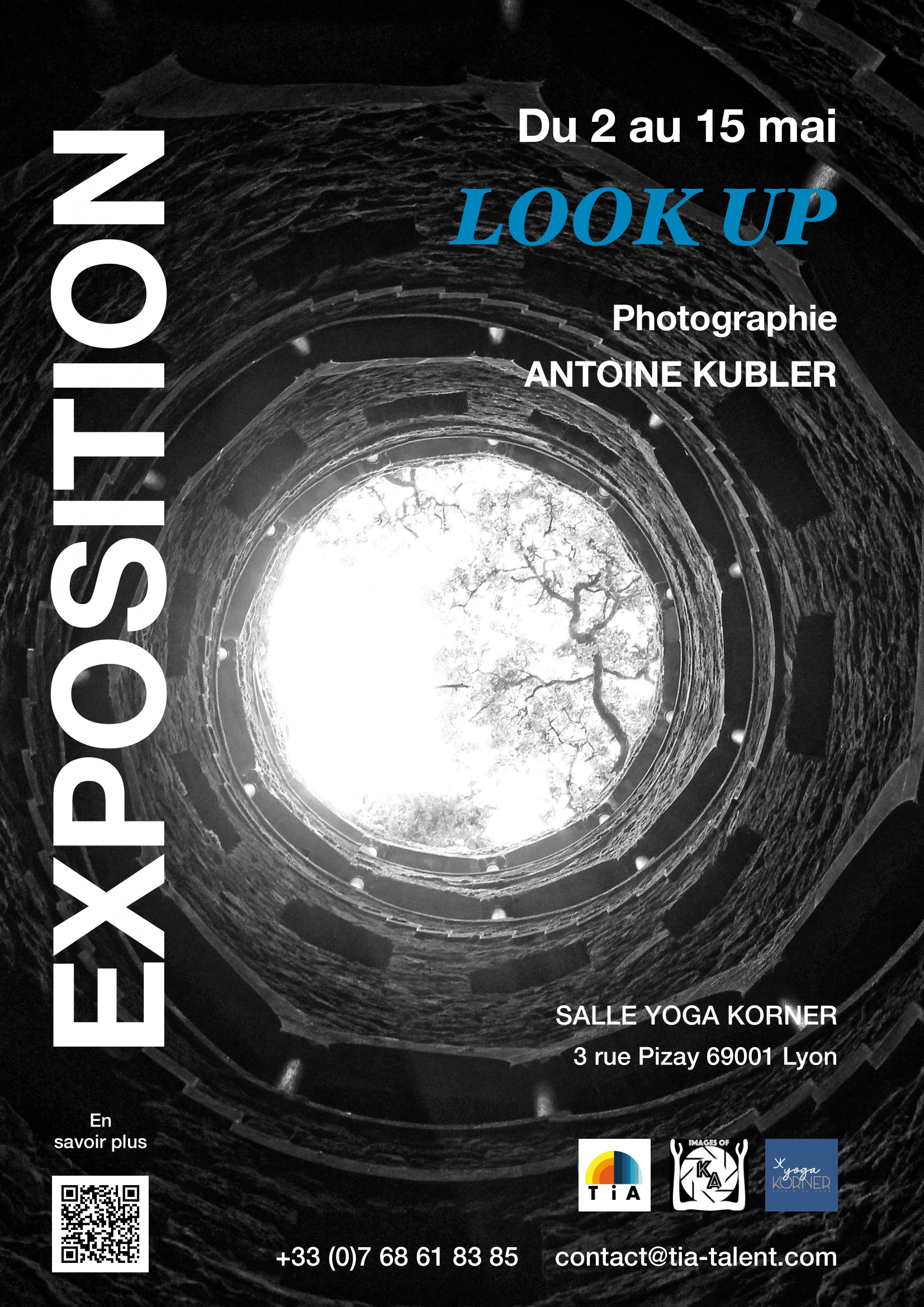 Exhibition "Look Up" of Antoine Kubler at Yoga Korner Lyon